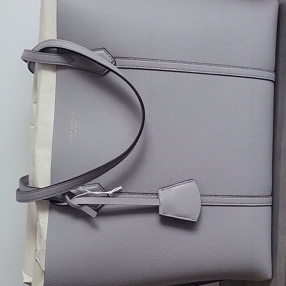 Tory burch LT Grey perry Triple Compartment Tote.